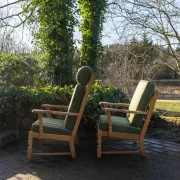 Lounge Chairs in Oak, Henry Kjærnulf Style, 1970s Danish Design