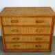 Vintage rattan chest of drawers