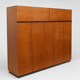 Large vintage teak wardrobe from the 1960s, with hanging and shelving sections