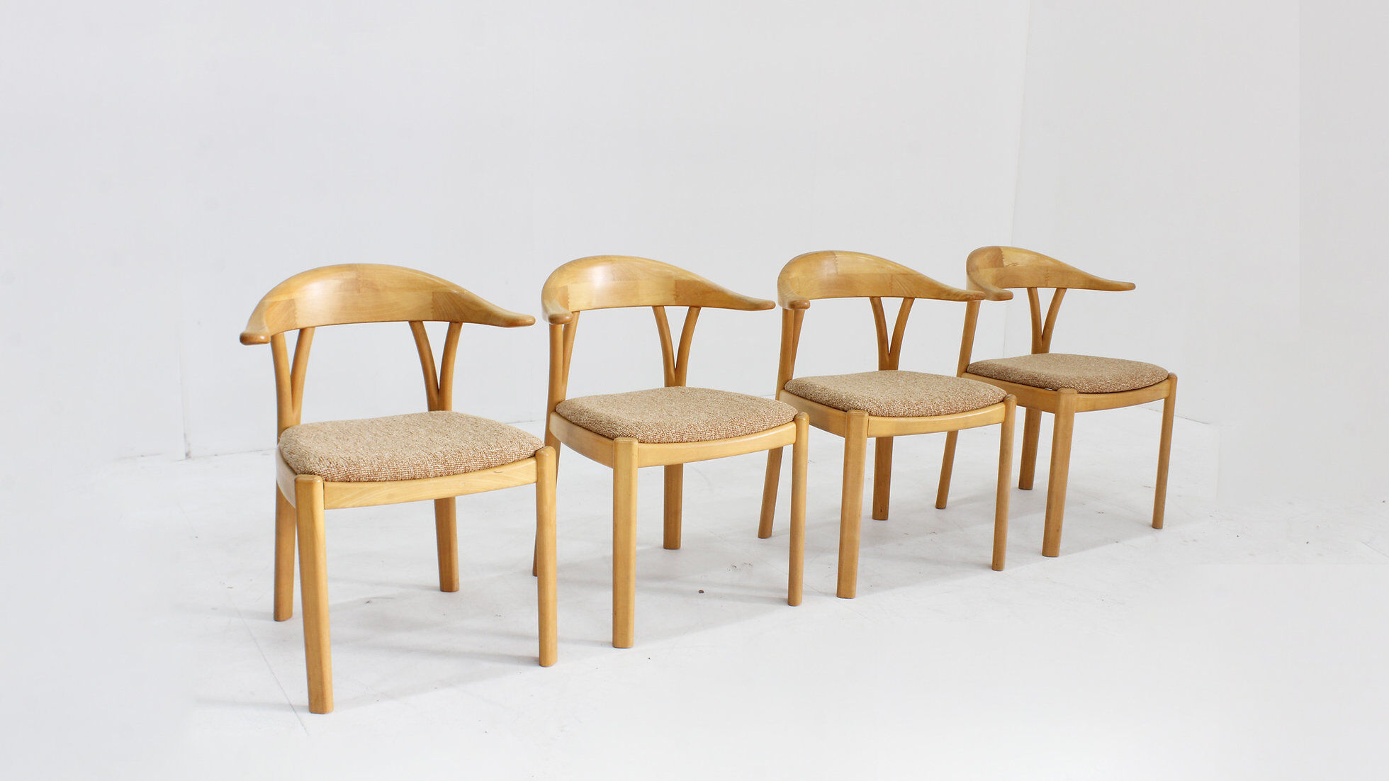 Vintage Danish dining chairs 1960s set of 4