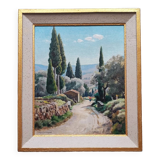 Peinture à l'huile d'André Boursier - Mougenot