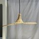 Small suspension, rattan luminaire in hat shape D:60cm