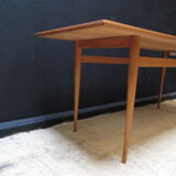 Vintage wooden coffee table, mid century, Czech, Nabytec