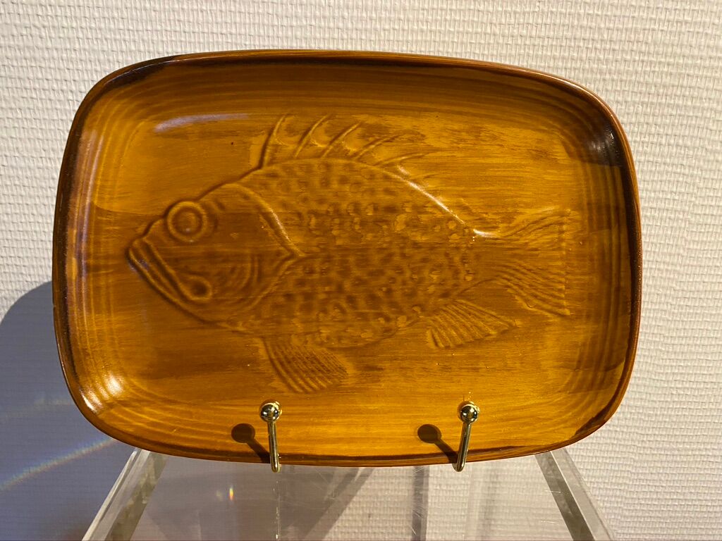 Set of 6 vintage plates with St Clément fish decor