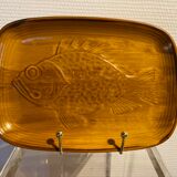 Set of 6 vintage plates with St Clément fish decor
