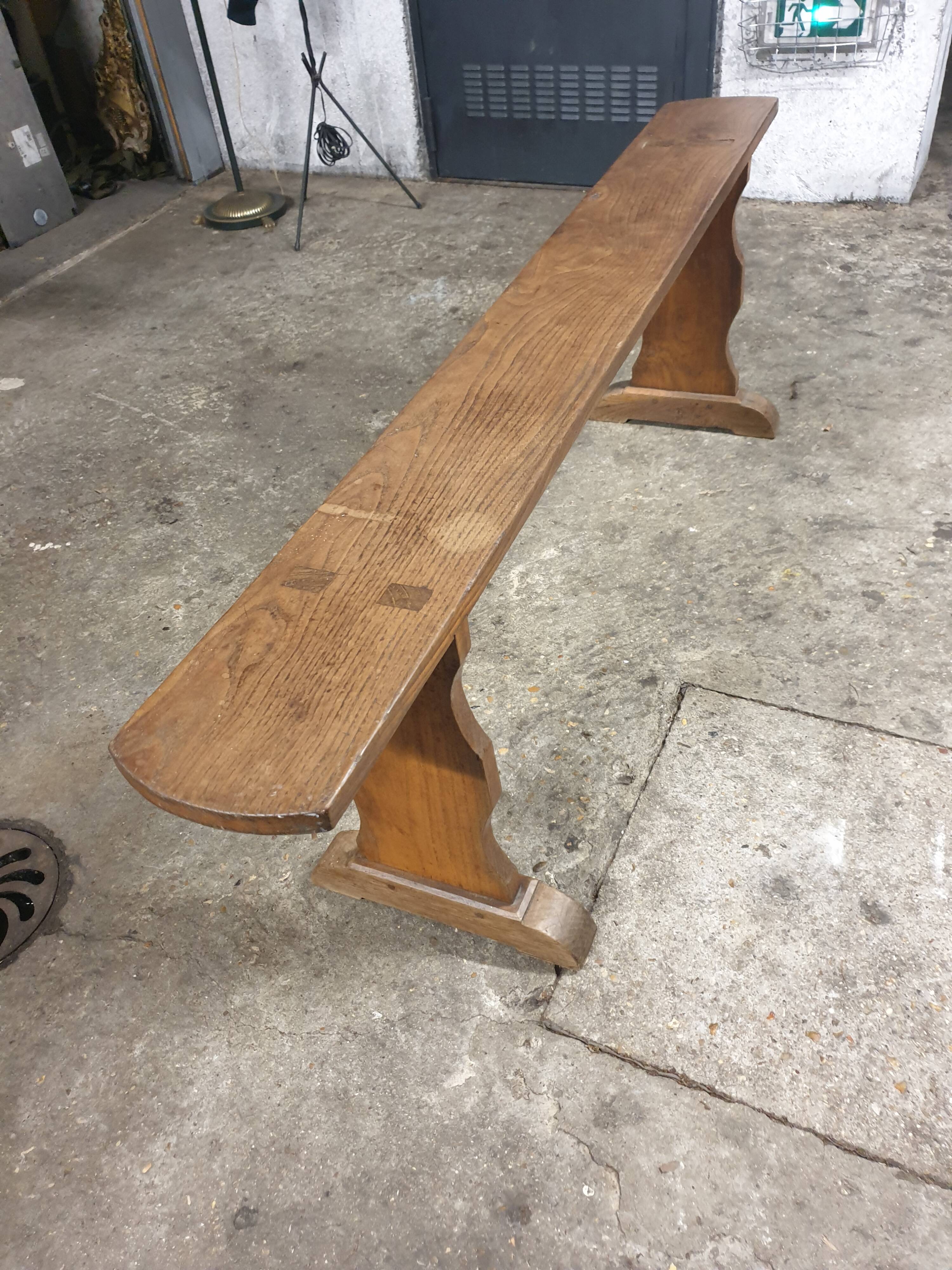 2 solid oak farm benches
