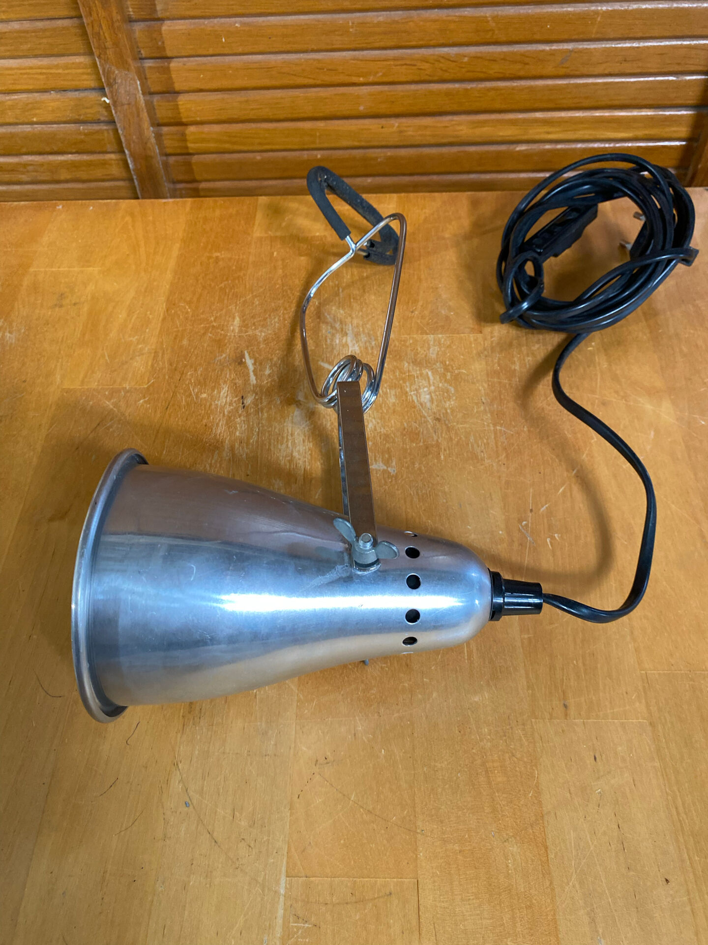 Old ikea fas clip lamp model k0201 globe aluminium vintage #e