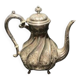 Silver-plated metal teapot