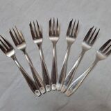 7 fourchettes à gâteau Apollo, Art Deco