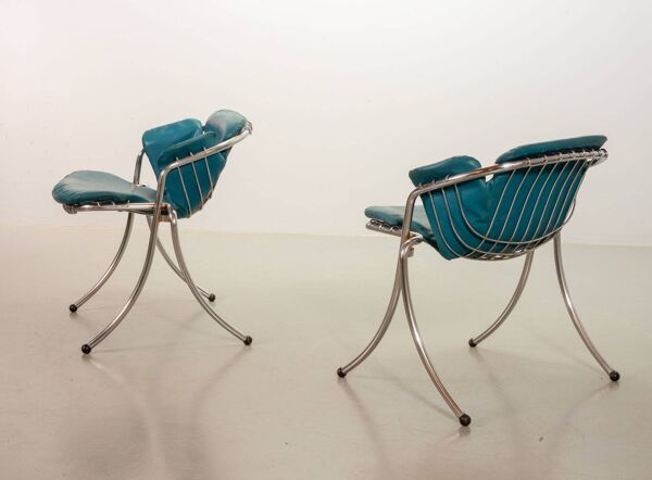 Chaises de salle à manger Gastone Rinaldi, modèle Lynn pour Rima, Italie, 19