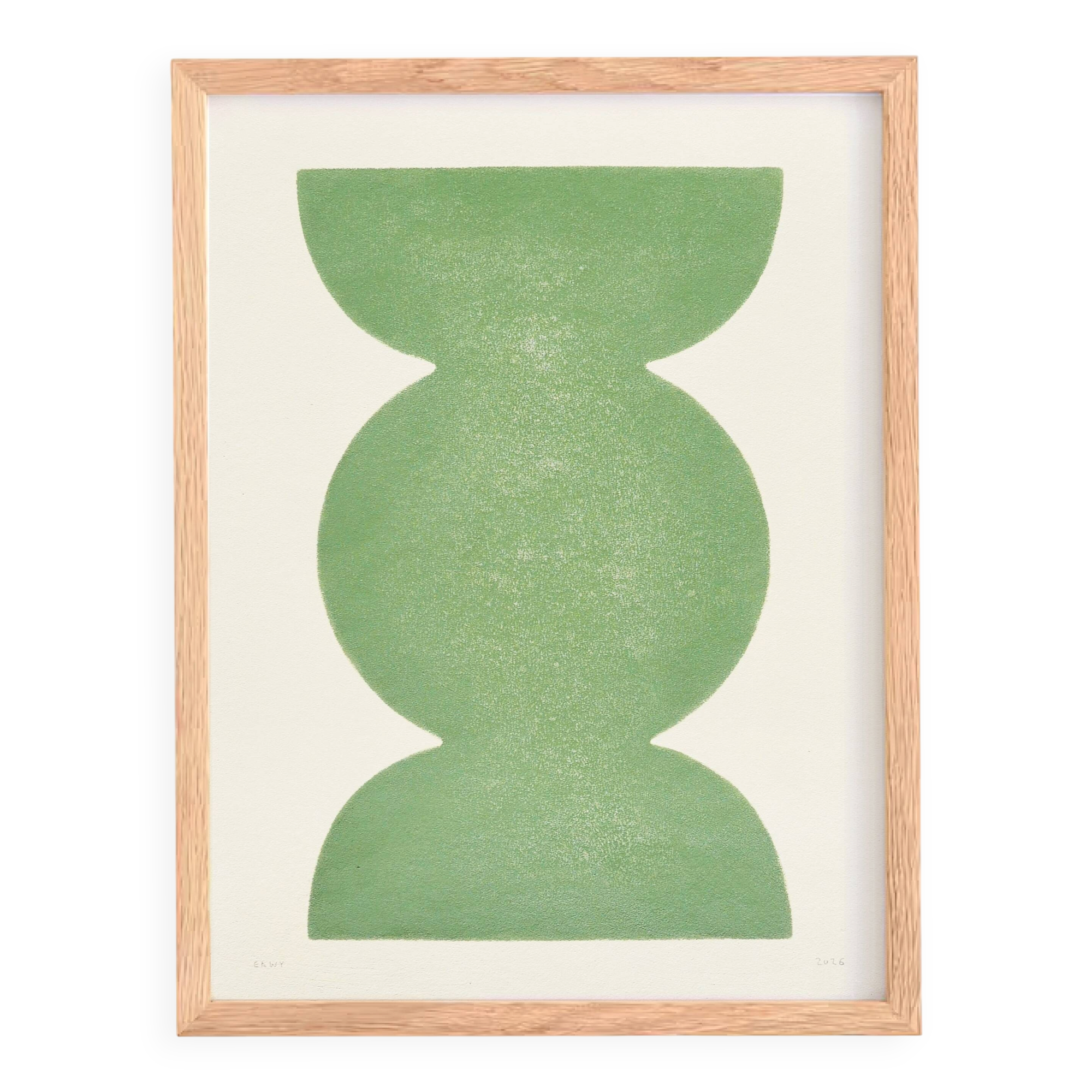 Peinture abstraite sur papier signée Eawy