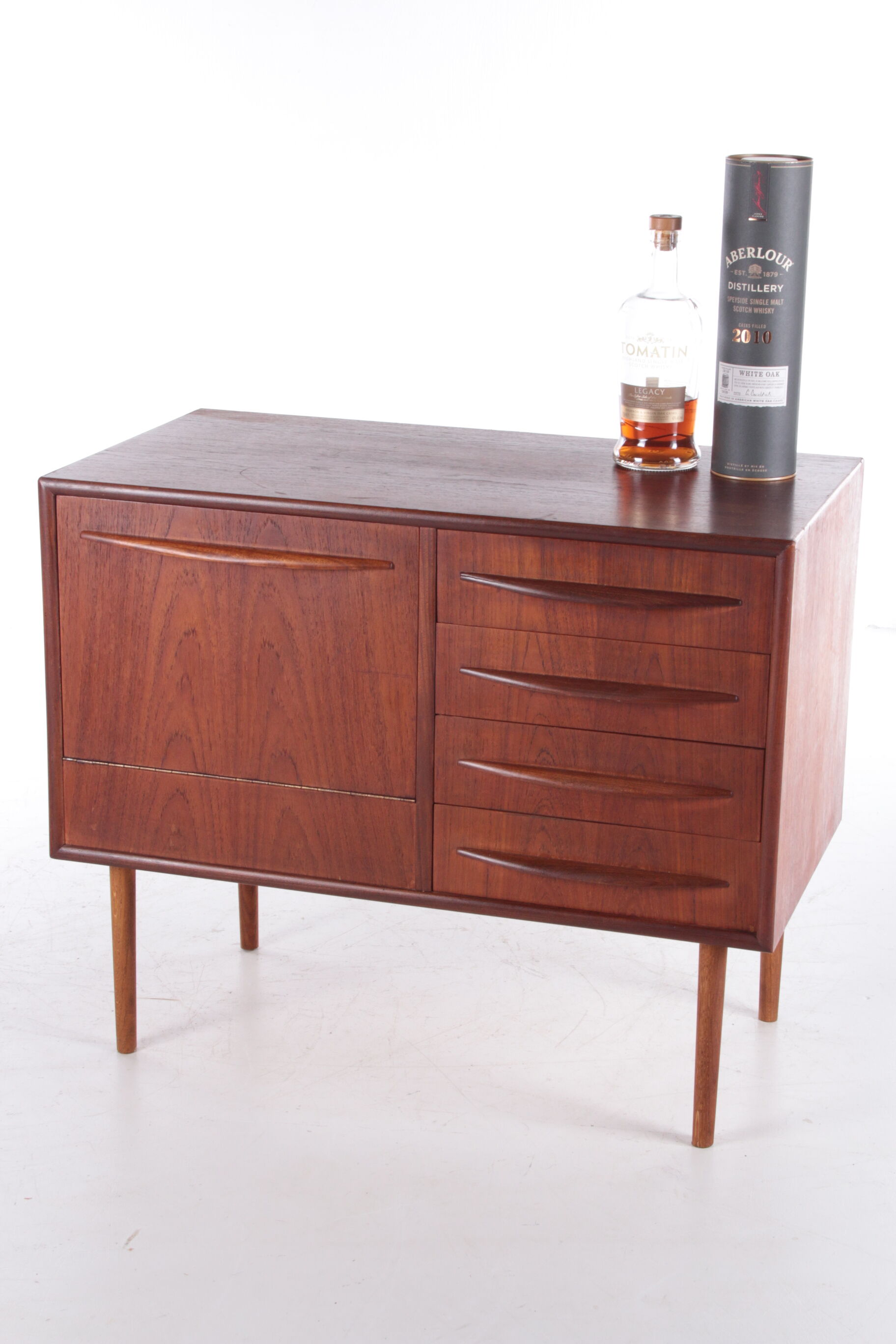 1960s buffet or TV cabinet with 4 drawers in teak Danish design