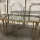 Table basse tripartite en bronze circa 1950-70