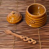 Honey jar beehive faience