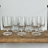 6 vintage wine glasses