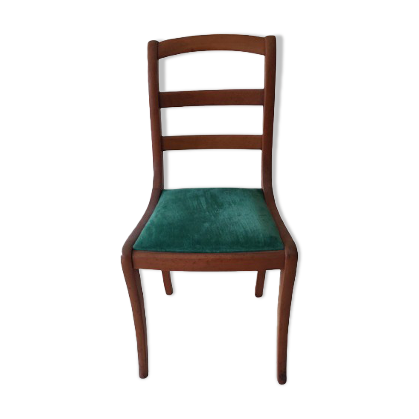 Chaise velours turquoise