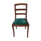 Chaise velours turquoise