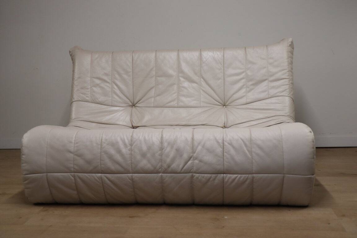 Vintage 2 seater leather sofa, 1970