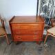 Commode chêne  pied compas, vintage reconstruction