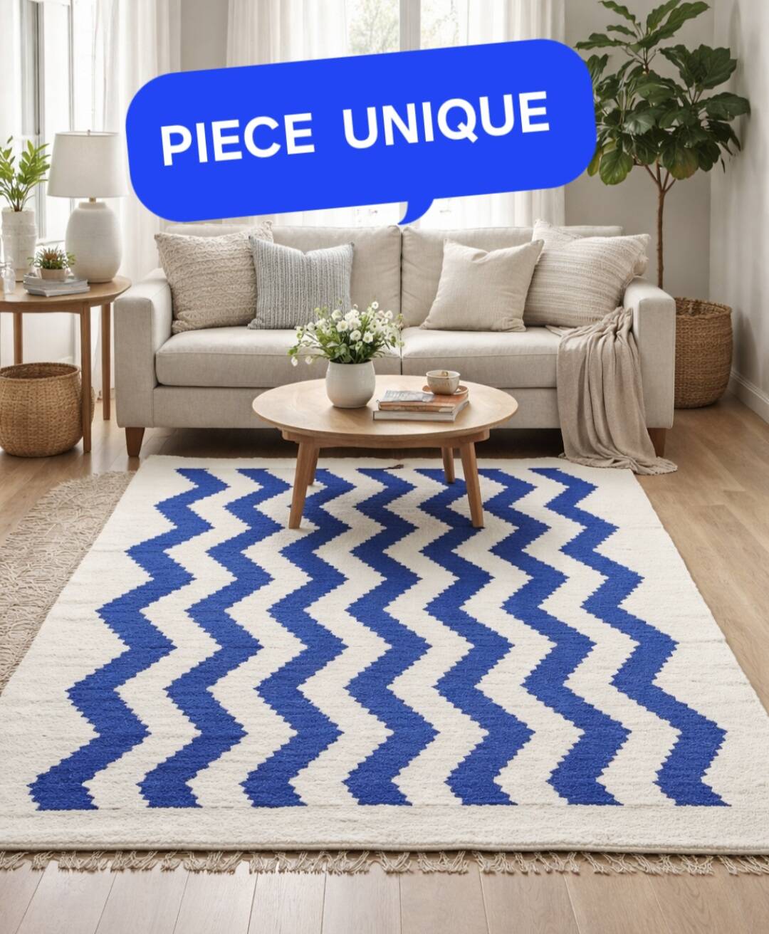 Authentic artisanal Berber rug