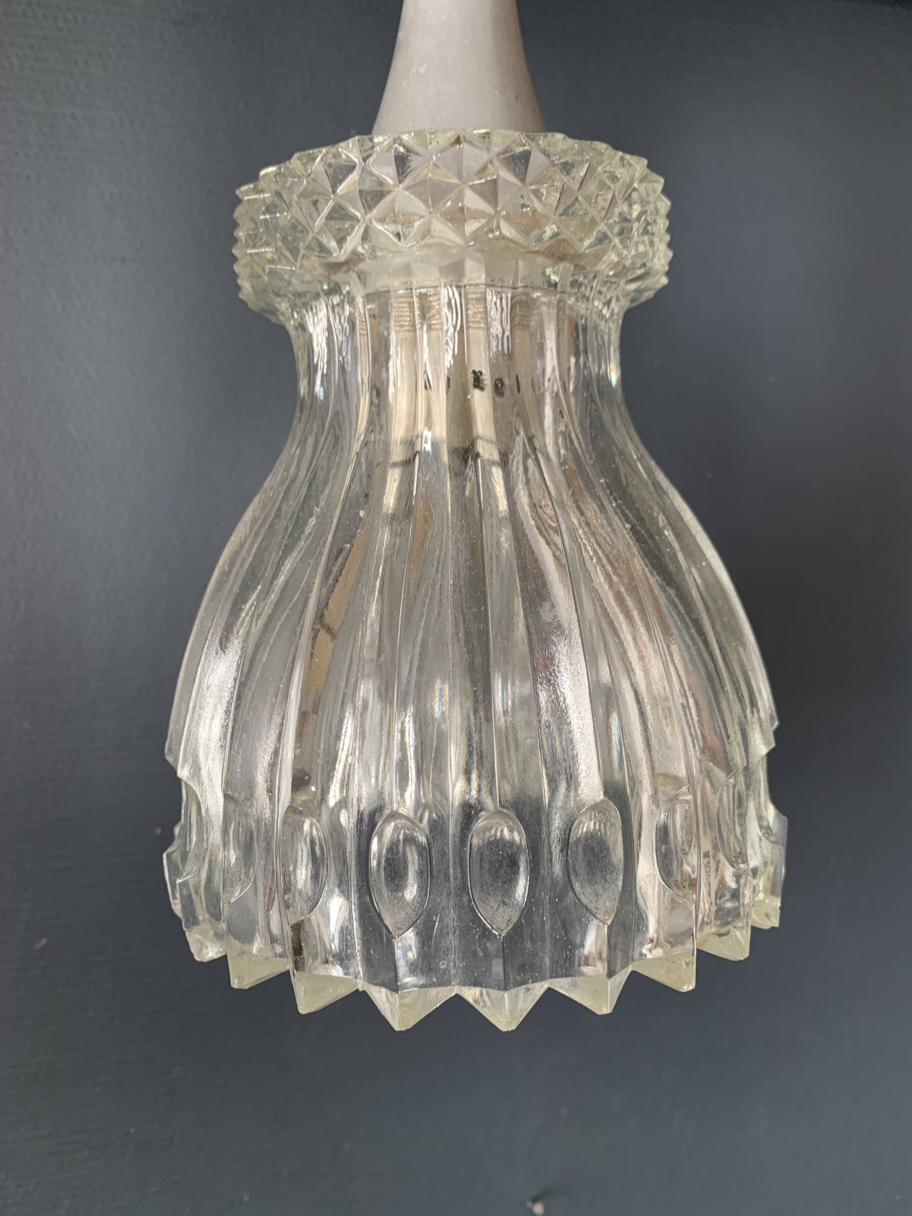 Cut glass and metal ceiling light, 1960s, Germany