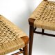 Two original 1960s Wilkhahn chairs made of walnut with wicker cane