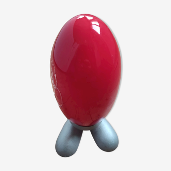 “Fjorton” dino egg red lamp by tatsuo konno for ikea 1990s