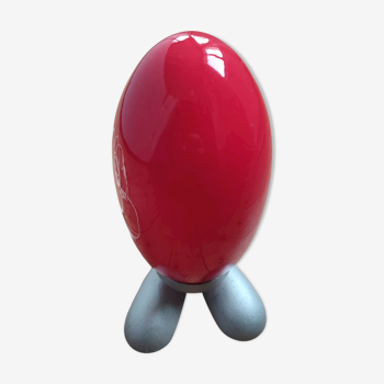 Lampe « fjorton » dino egg rouge par tatsuo konno pour ikea années 1990