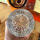 Large chiseled crystal vase