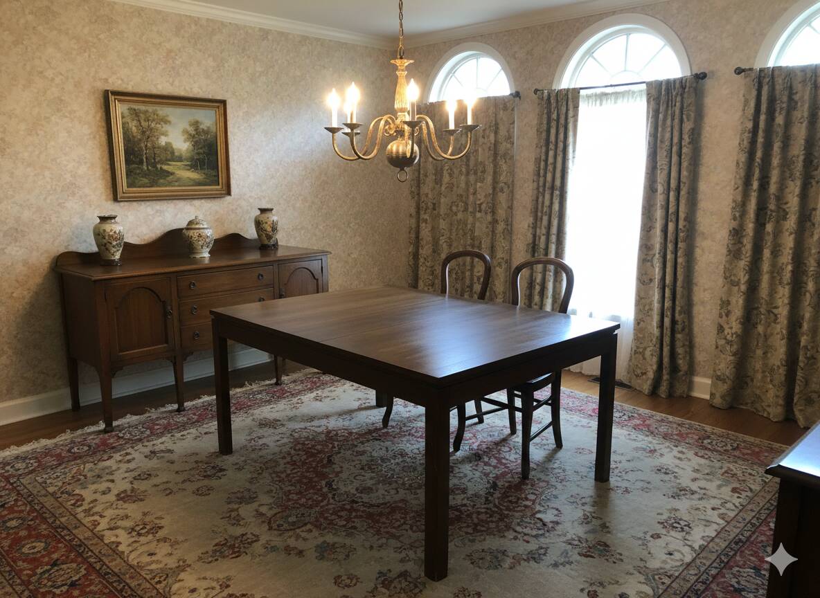 Scandinavian extendable oak table from the 1960s.
