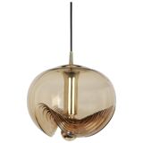 1 of 7 large smoked glass pendant by Peill & Putzler, Germany, 1970s