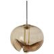 1 of 7 large smoked glass pendant by Peill & Putzler, Germany, 1970s