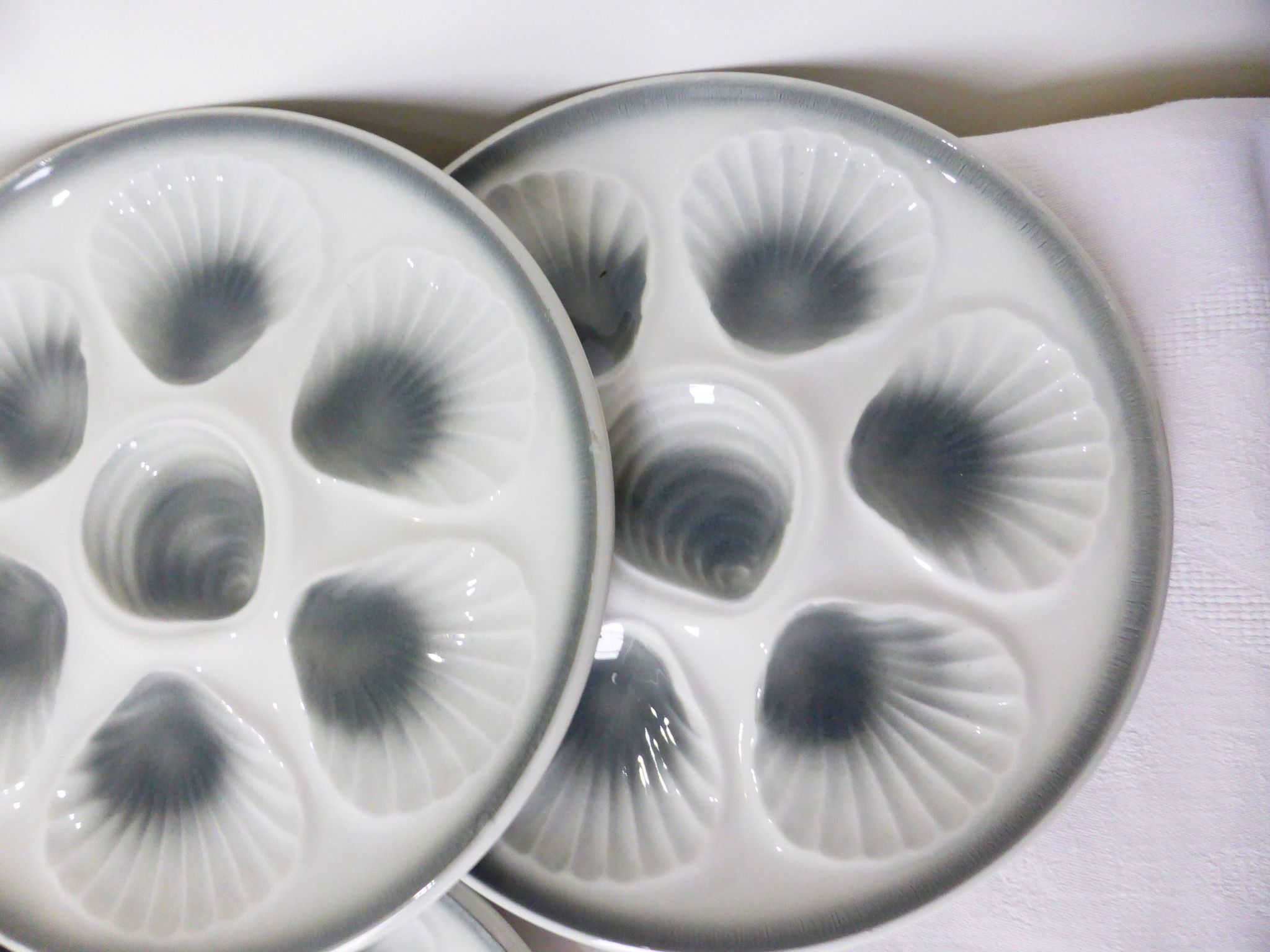 6 oyster plates Moulin des Loups and Orchies 210371