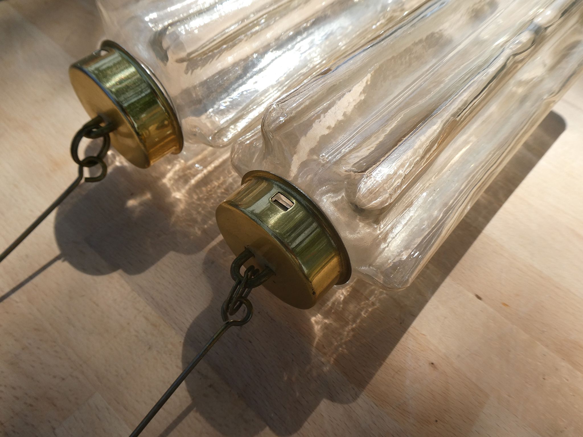 Design chandelier by Glashütte Limburg from 1960