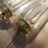 Design chandelier by Glashütte Limburg from 1960