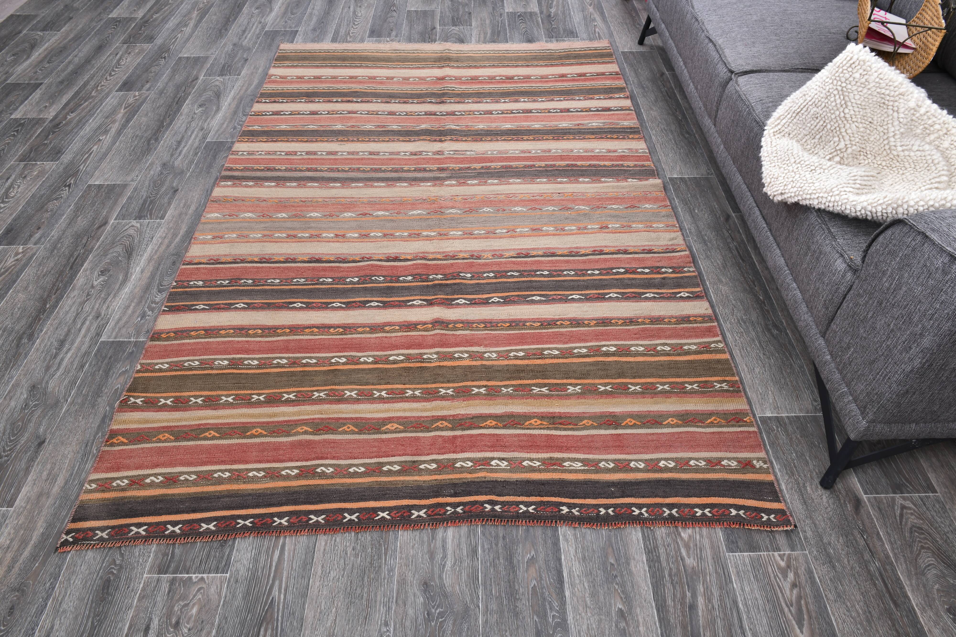 Red & Brown Vintage Kilim Rug 152x233Cm SK 241325