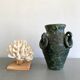 Vase with rings, textured terracotta