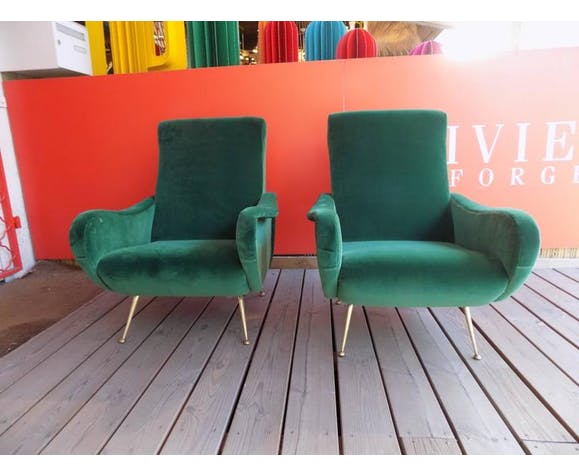 Pair of Italian armchairs