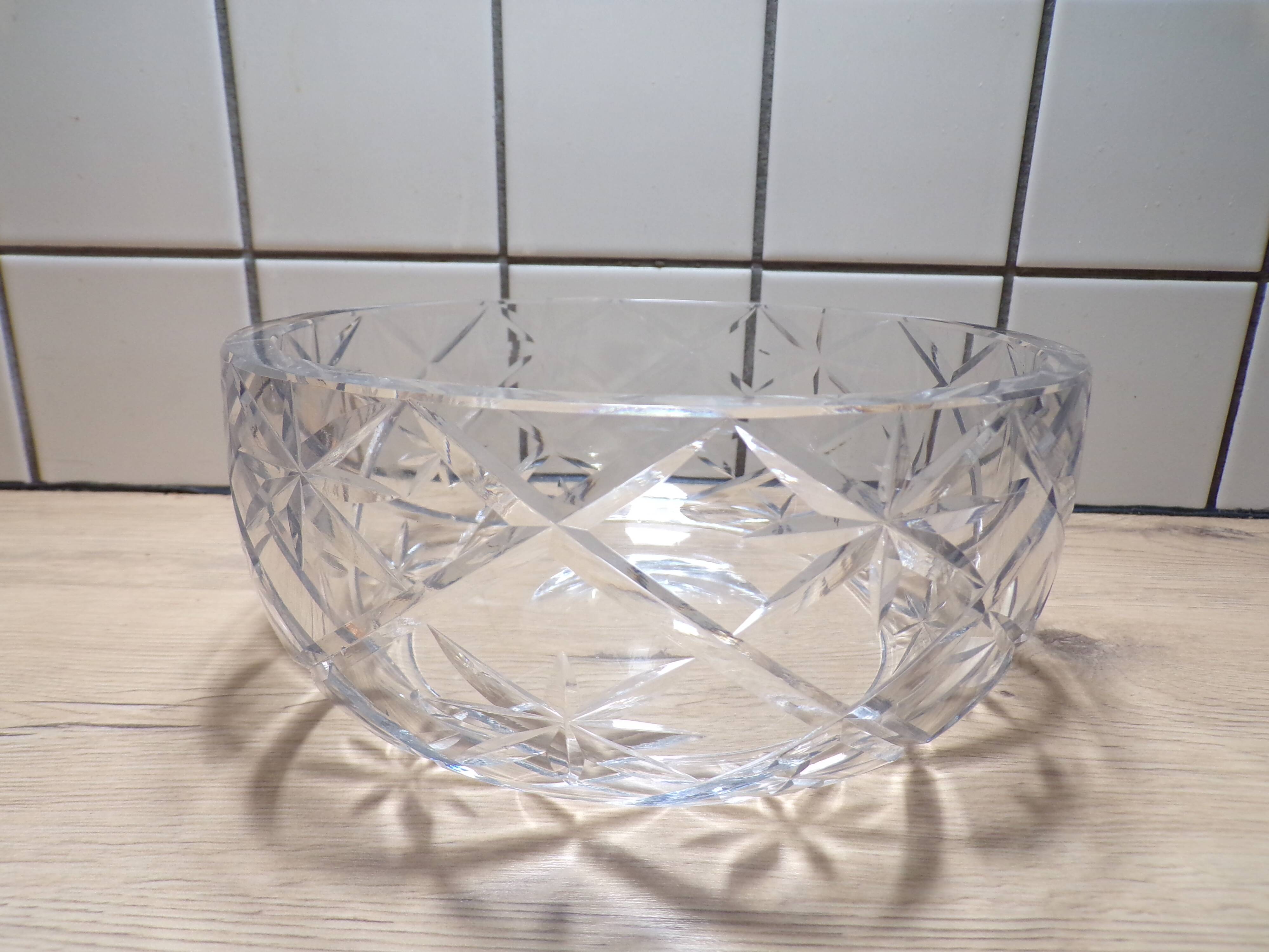 Saladier en cristal taillé d'Argental Ø20cm