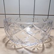 Silver cut crystal salad bowl Ø20cm