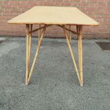 Vintage bamboo wicker rattan table