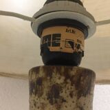 Vintage ceramic lamp blazed and lampshades in cira wool 1970s