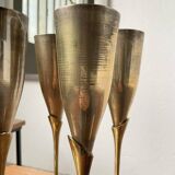 Brass champagne flutes