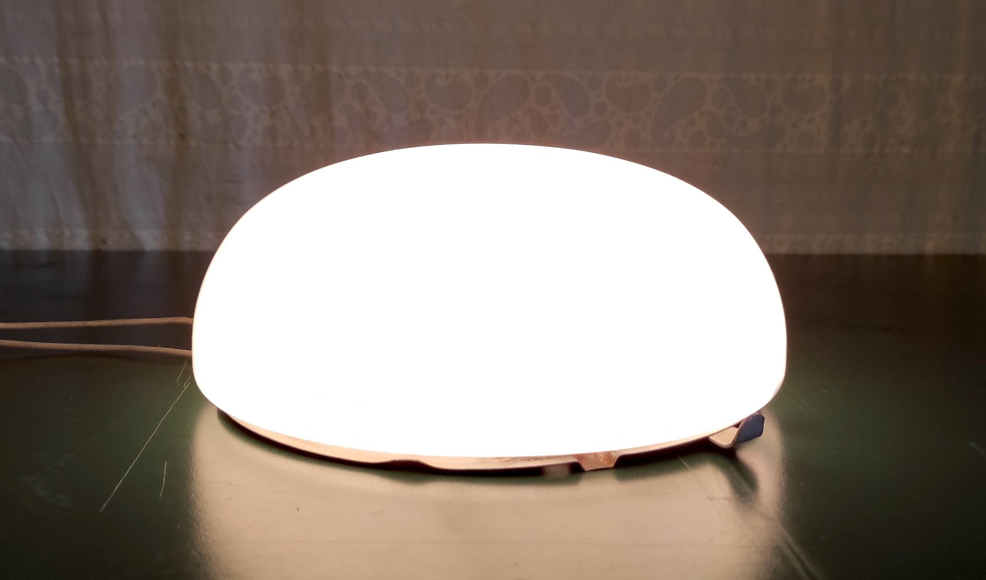 Opaline globe ceiling or wall light, diameter 25 cm - mid-20th century