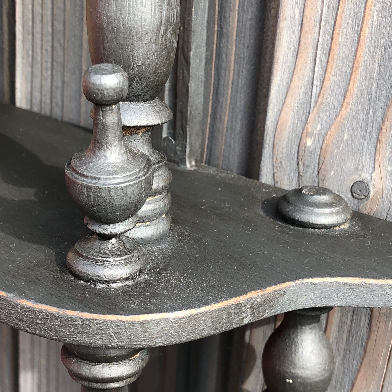 Wooden shelf, 4 trays