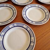 Lot De 8 Assiettes À Dessert Manufacture De Gien Modèle Garches