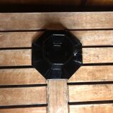 Series of 6 cups & saucers esso collection noire france vintage #a538