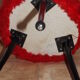 Stool in 1960 1970 vintage red rug