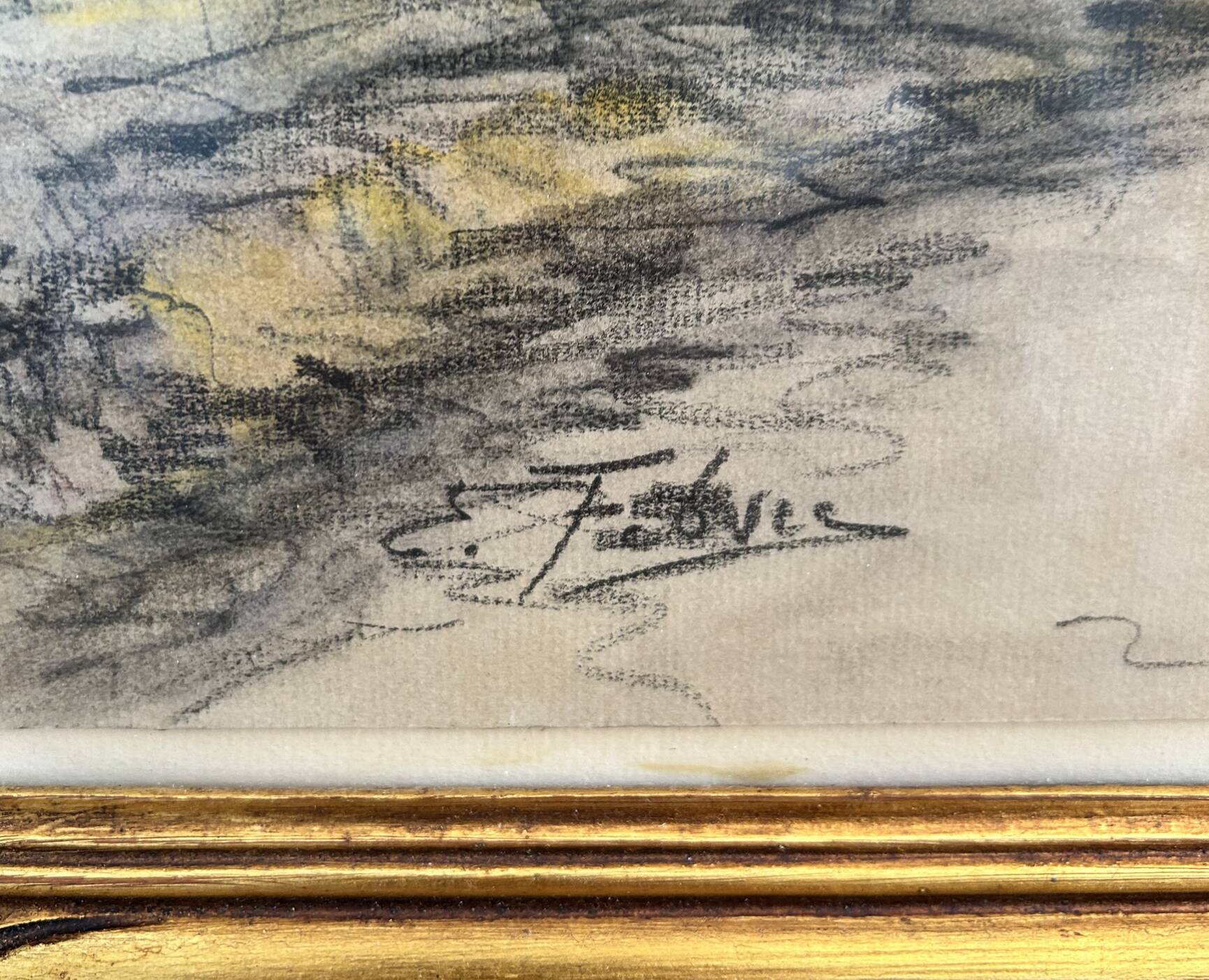 Charcoal drawing by Edouard Febvre