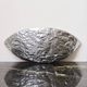 Organic silvered ceramic wall light, France, 1970-1980